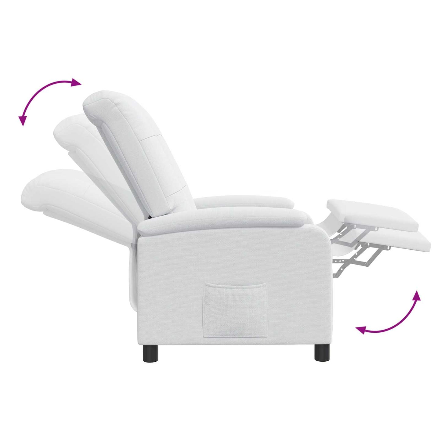 Relaxfauteuil Wit Stof