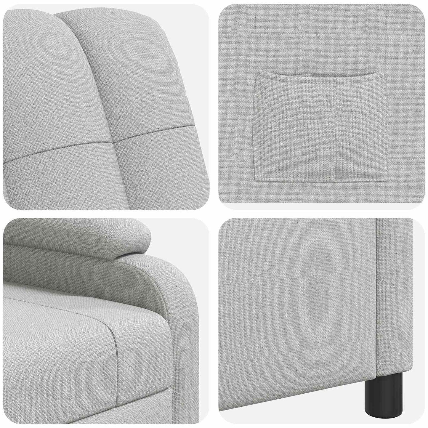 Relaxfauteuil Wolkengrijs Stof Wolkengrijze stof