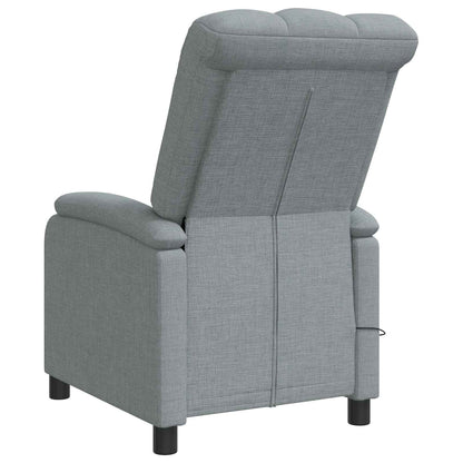 Massage Recliner Lichtgrijs Stof