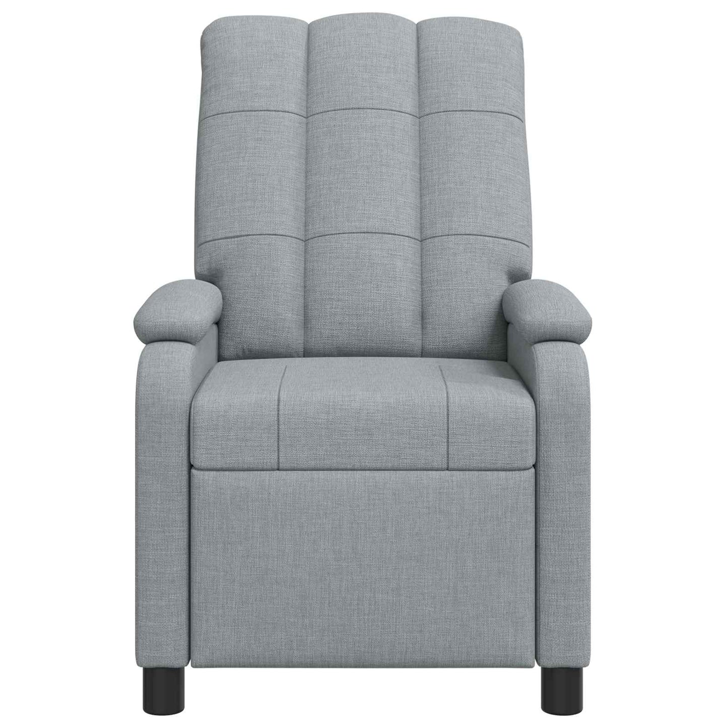 Massage Recliner Lichtgrijs Stof