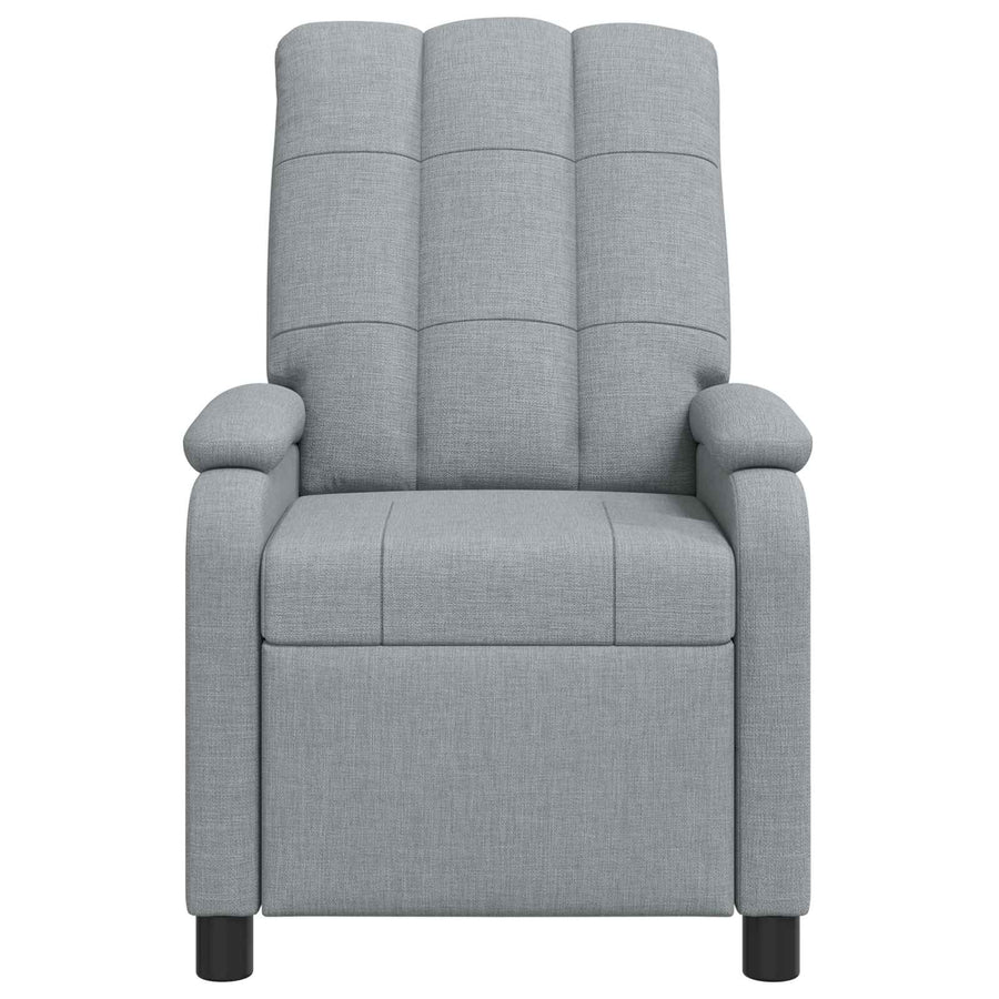 Massage Recliner Lichtgrijs Stof