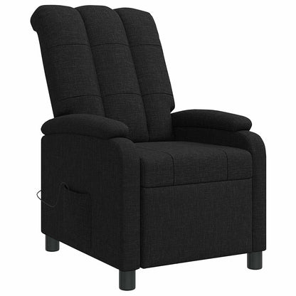 Massage Recliner Zwart Stof