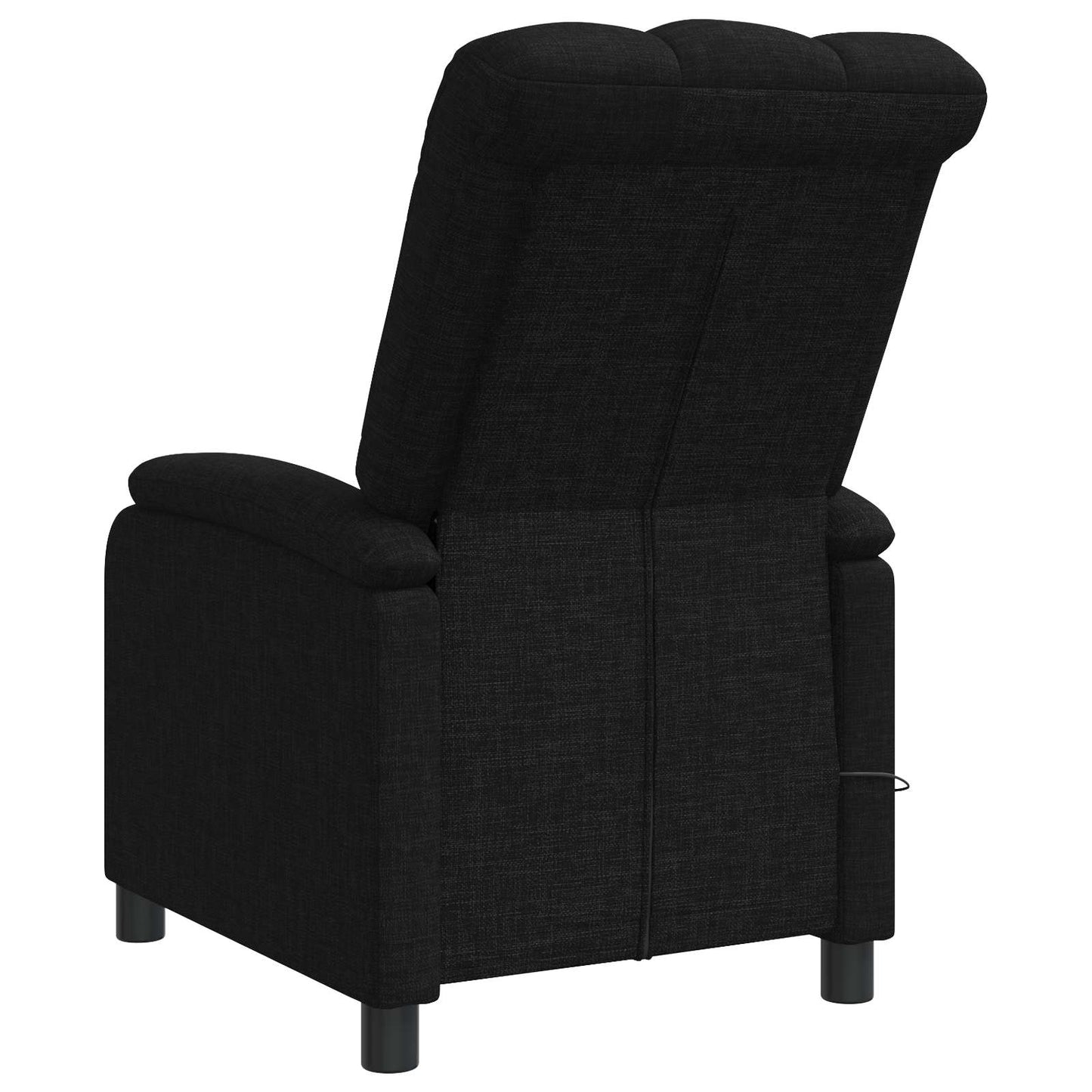Massage Recliner Zwart Stof