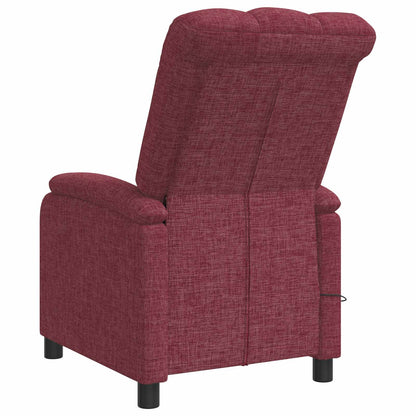 Massage Recliner Wijnrood Stof
