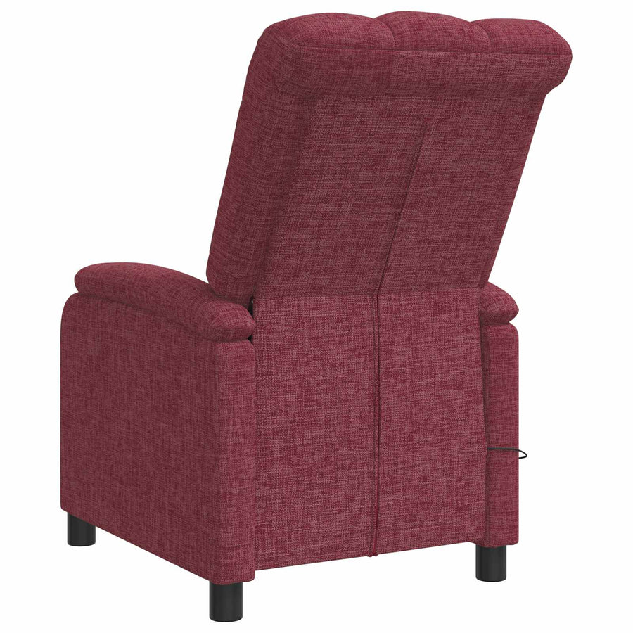 Massage Recliner Wijnrood Stof