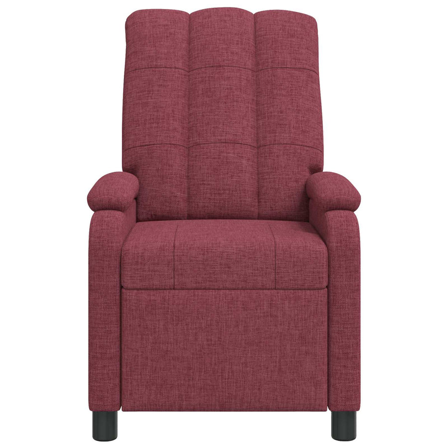 Massage Recliner Wijnrood Stof