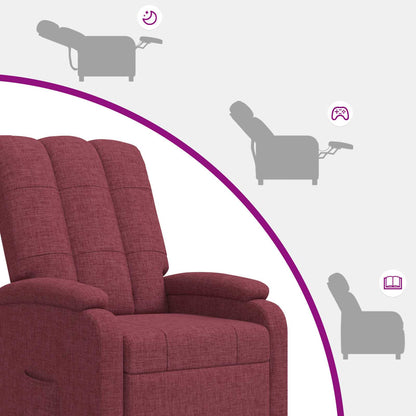 Massage Recliner Wijnrood Stof