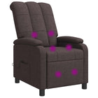 Massage fauteuil donkerbruin stof 66x95x100 cm