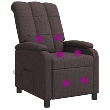 Massage Recliner Donkerbruin Stof