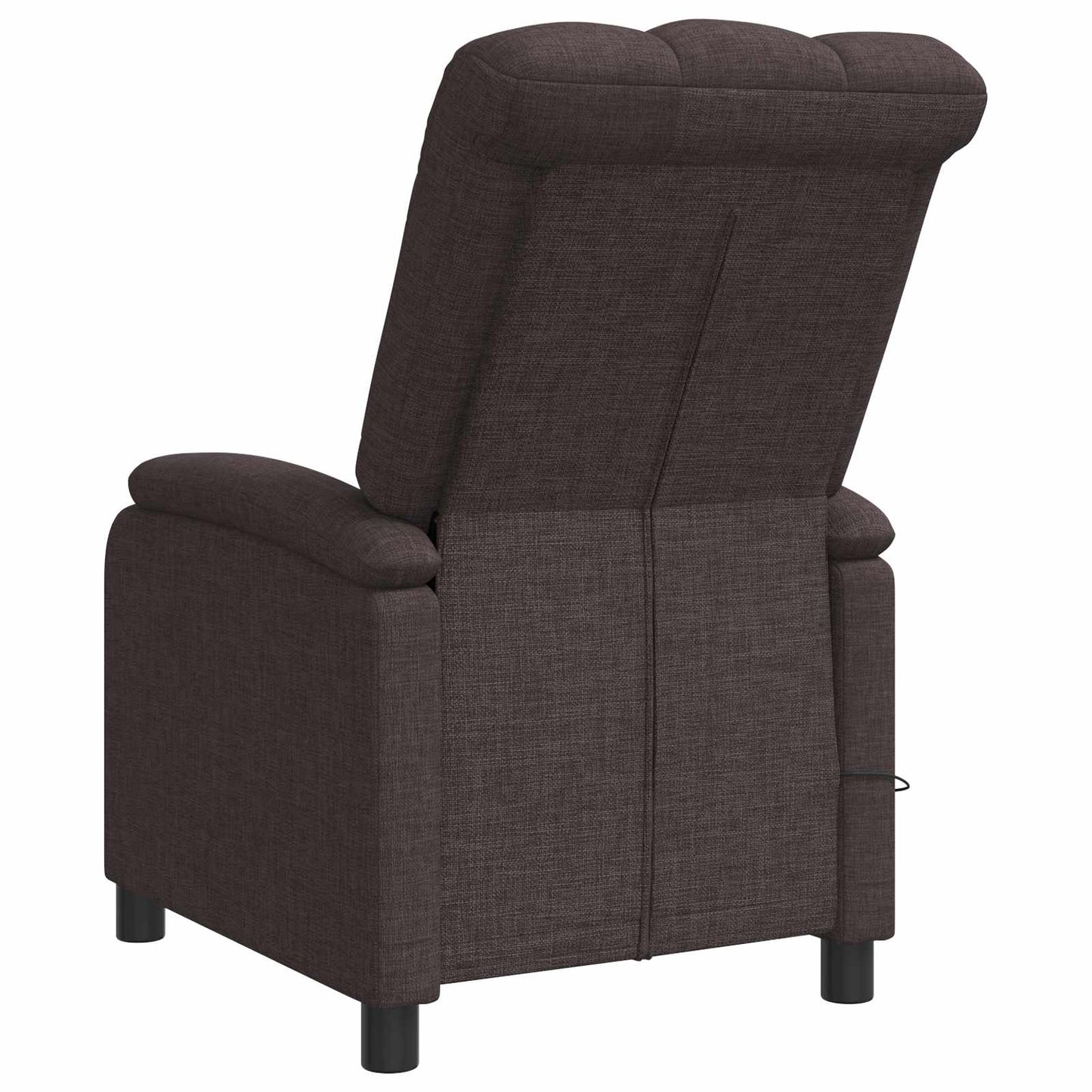 Massage Recliner Donkerbruin Stof