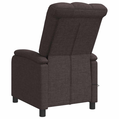 Massage Recliner Donkerbruin Stof