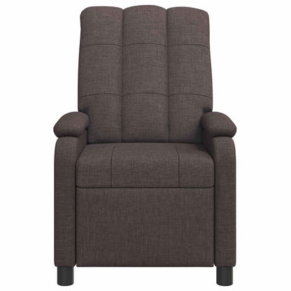 Massage Recliner Donkerbruin Stof