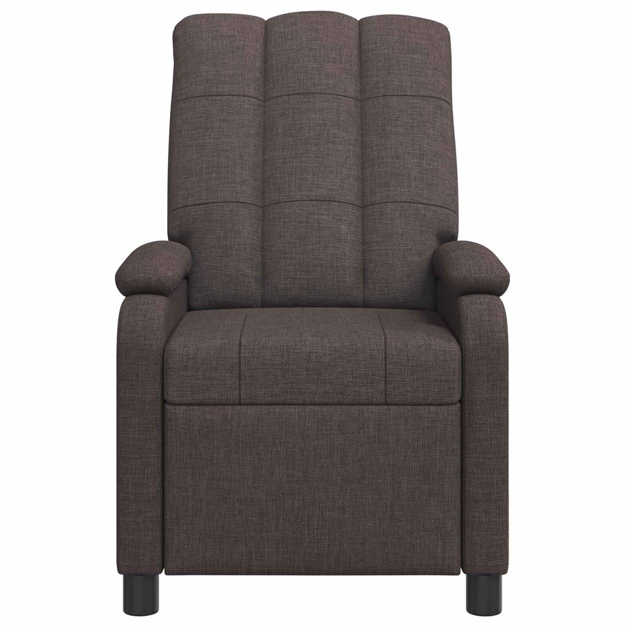 Massage Recliner Donkerbruin Stof
