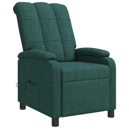 Massage Recliner Donkergroen Stof