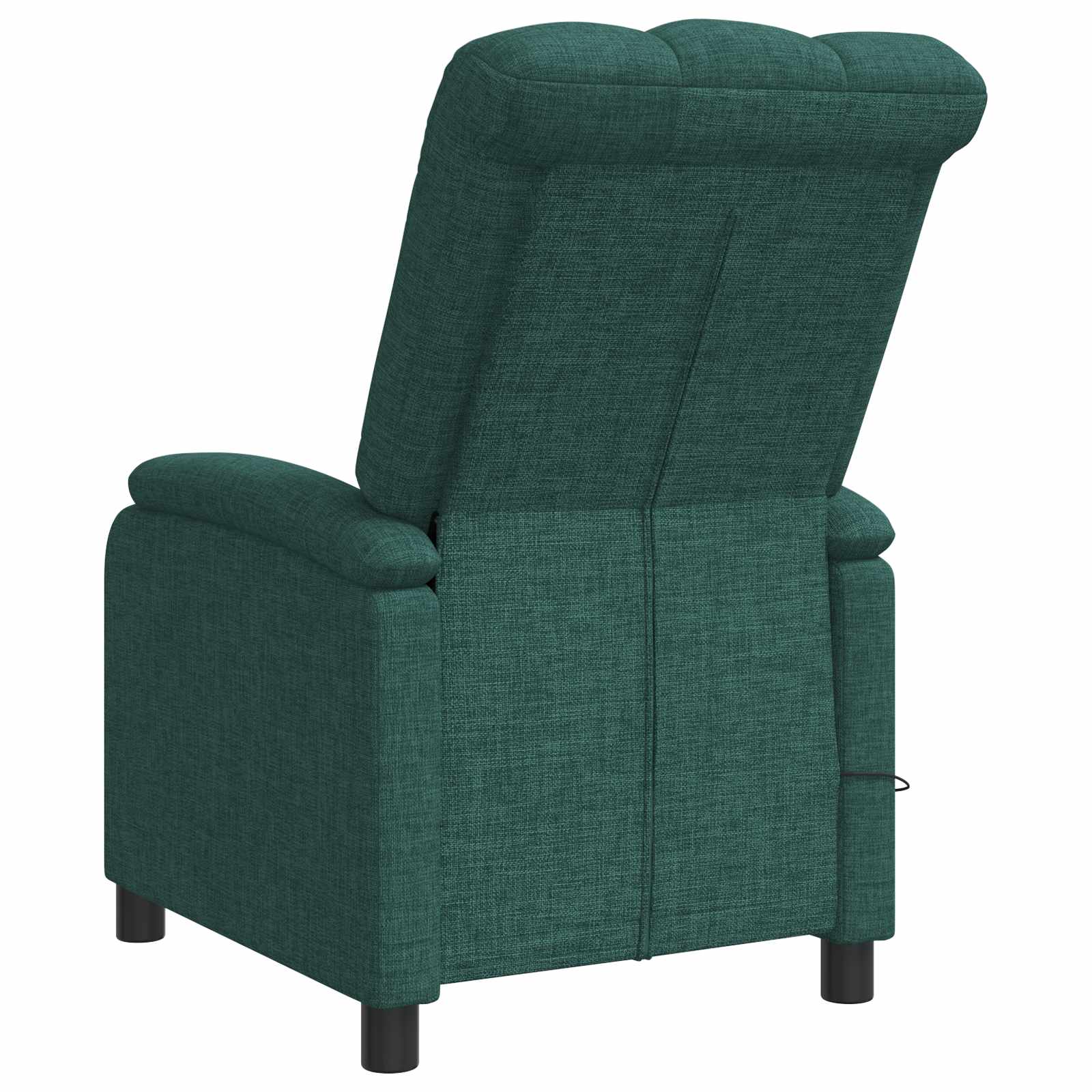 Massage Recliner Donkergroen Stof