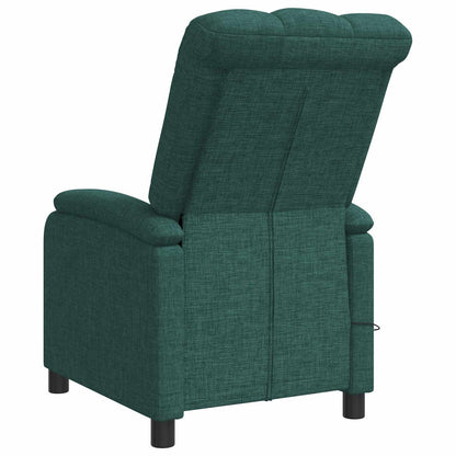 Massage Recliner Donkergroen Stof