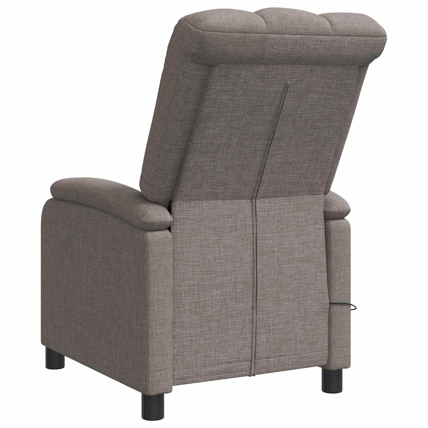 Massage Recliner Taupe Stof