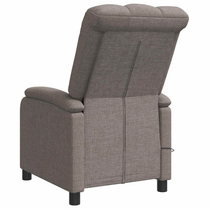 Massage Recliner Taupe Stof