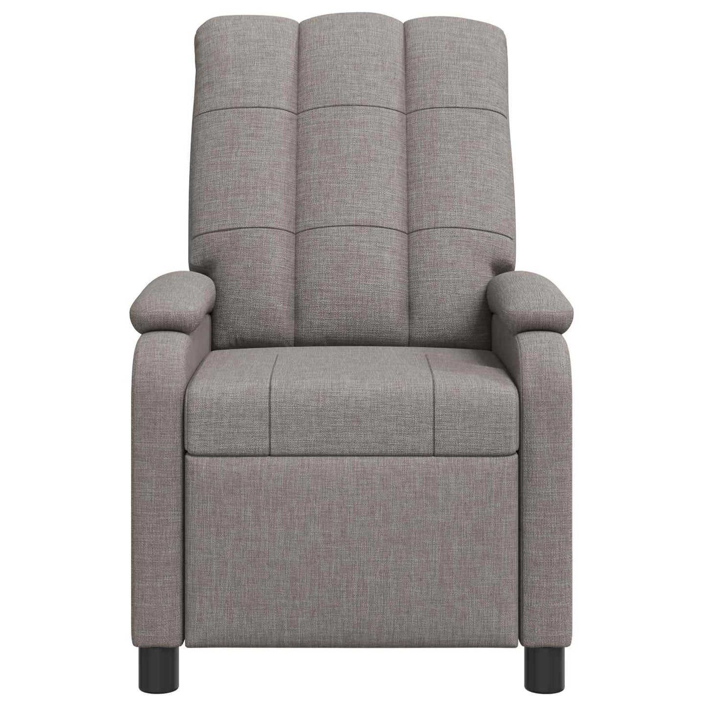 Massage Recliner Taupe Stof