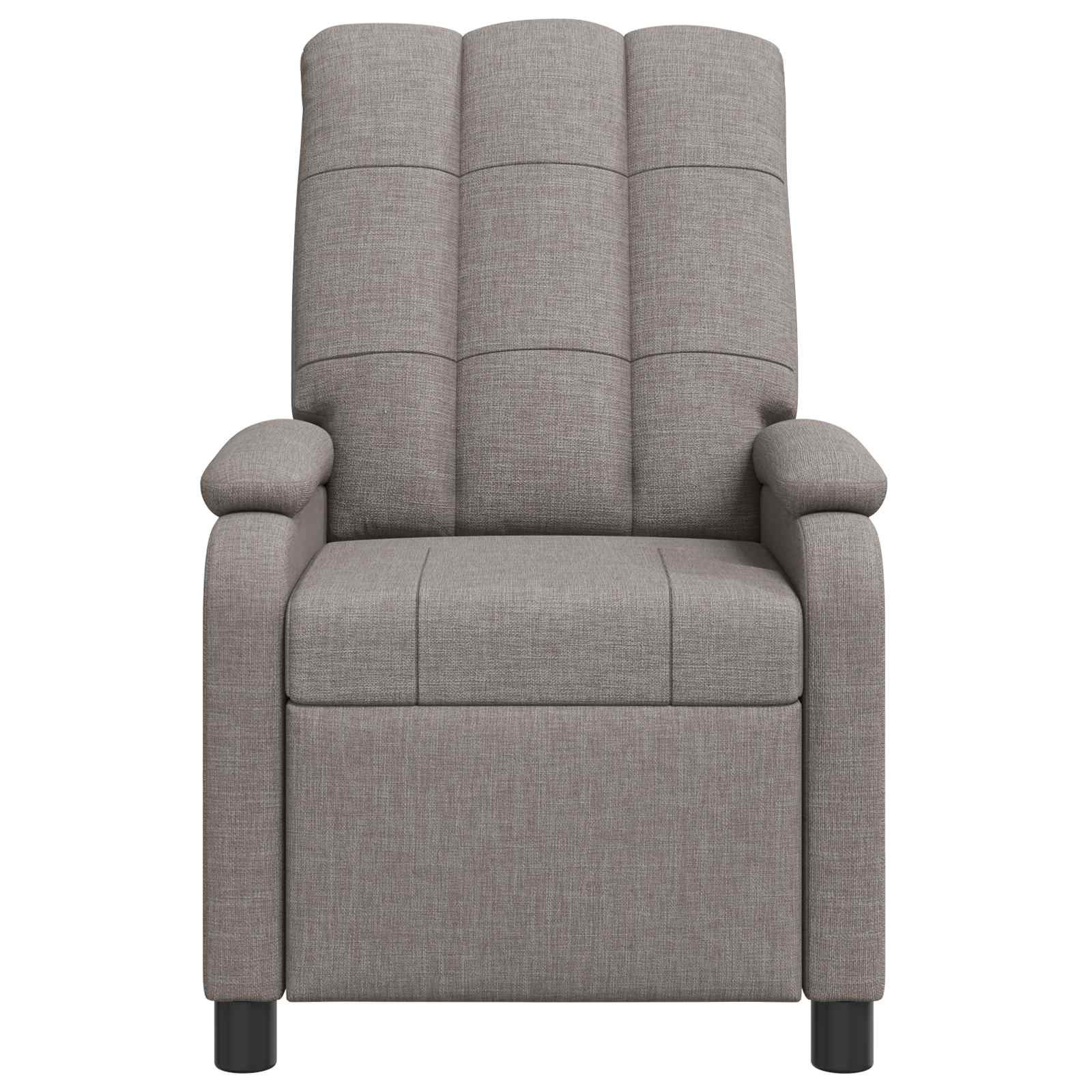 Massage Recliner Taupe Stof