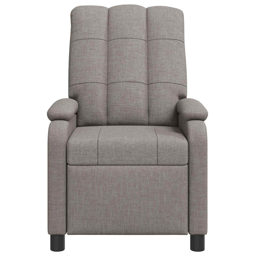 Massage Recliner Taupe Stof