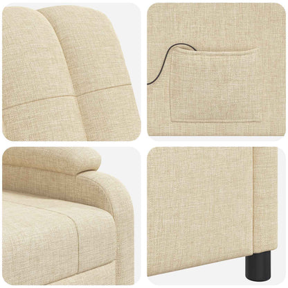 Massage Recliner Crèmekleurig Stof