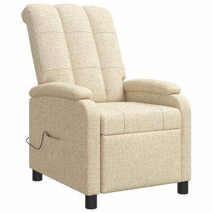 Massage Recliner Crèmekleurig Stof