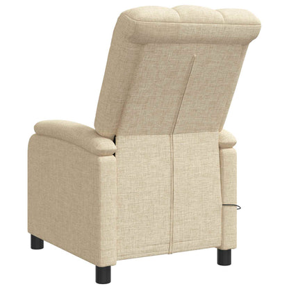 Massage Recliner Crèmekleurig Stof