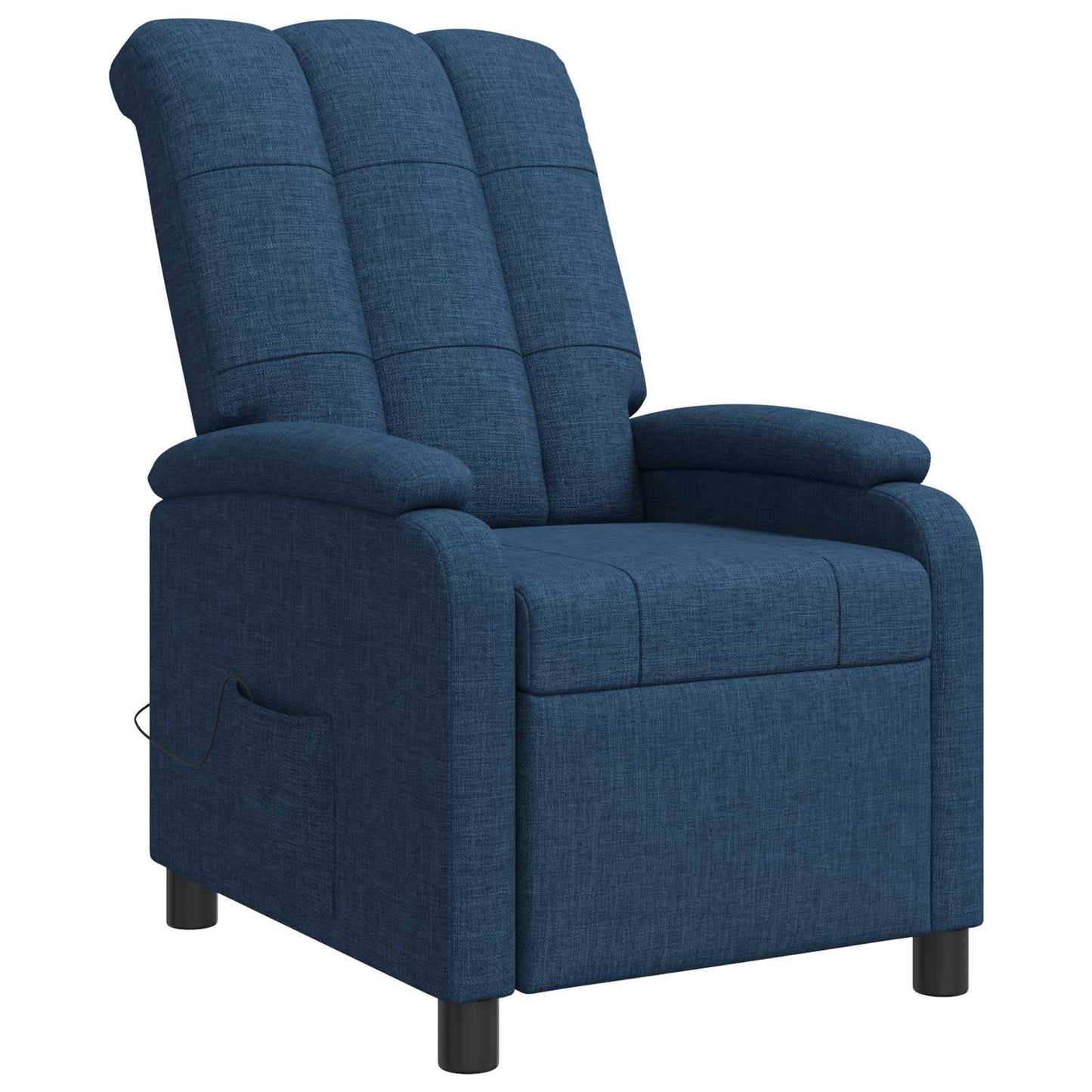Massage Recliner Blauw Stof