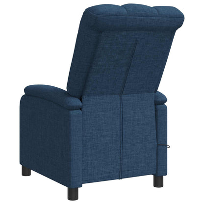 Massage Recliner Blauw Stof