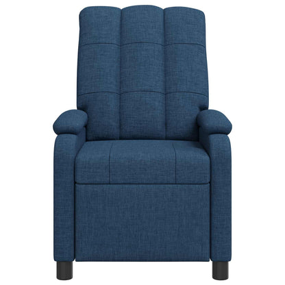 Massage Recliner Blauw Stof