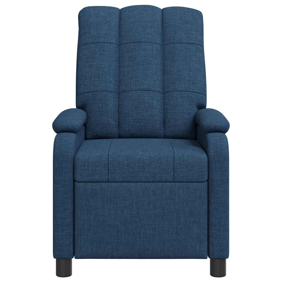 Massage Recliner Blauw Stof
