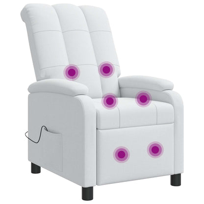 Massage Recliner Wit Stof