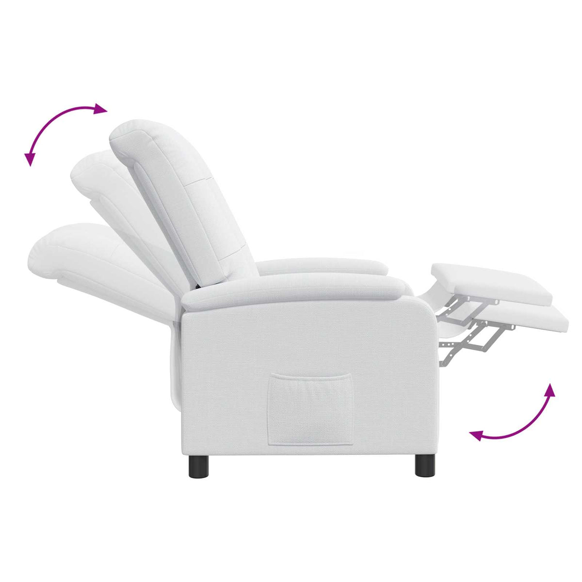 Massage Recliner Wit Stof