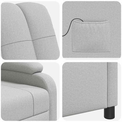 Massage Recliner Wolkengrijs Stof Wolkengrijze stof