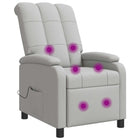 Relaxfauteuil massage 66x95x100 cm wolkengrijs stof
