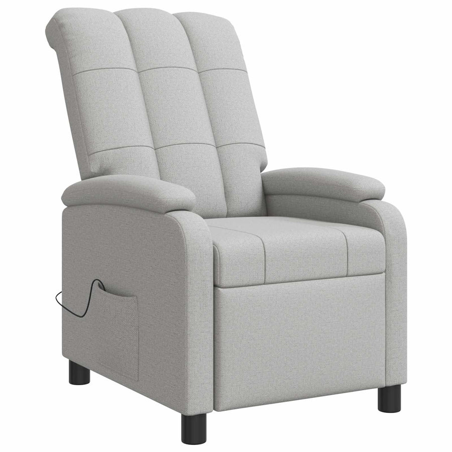 Massage Recliner Wolkengrijs Stof Wolkengrijze stof