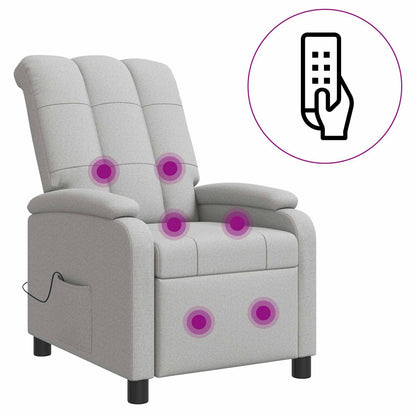 Massage Recliner Wolkengrijs Stof Wolkengrijze stof