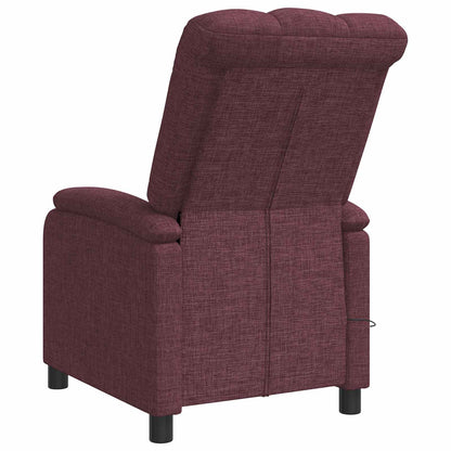 Massage Recliner Paars Stof