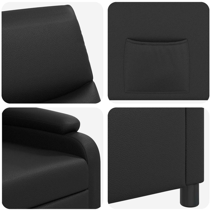 Relaxfauteuil Zwart Kunstleer