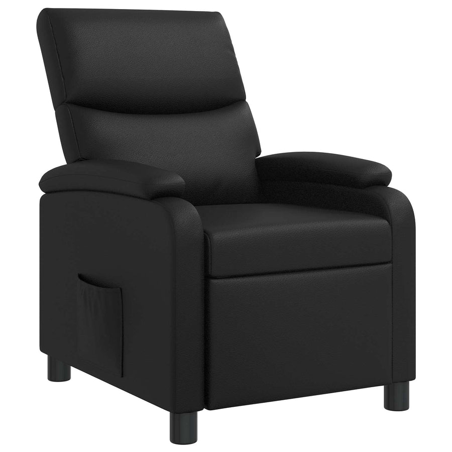 Relaxfauteuil Zwart Kunstleer