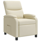 Relaxfauteuil crèmekleurig kunstleer 66x95x100 cm
