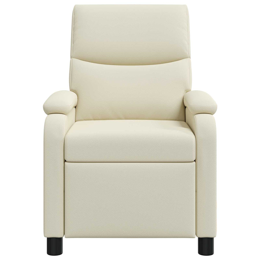 Relaxfauteuil Crèmekleurig Kunstleer