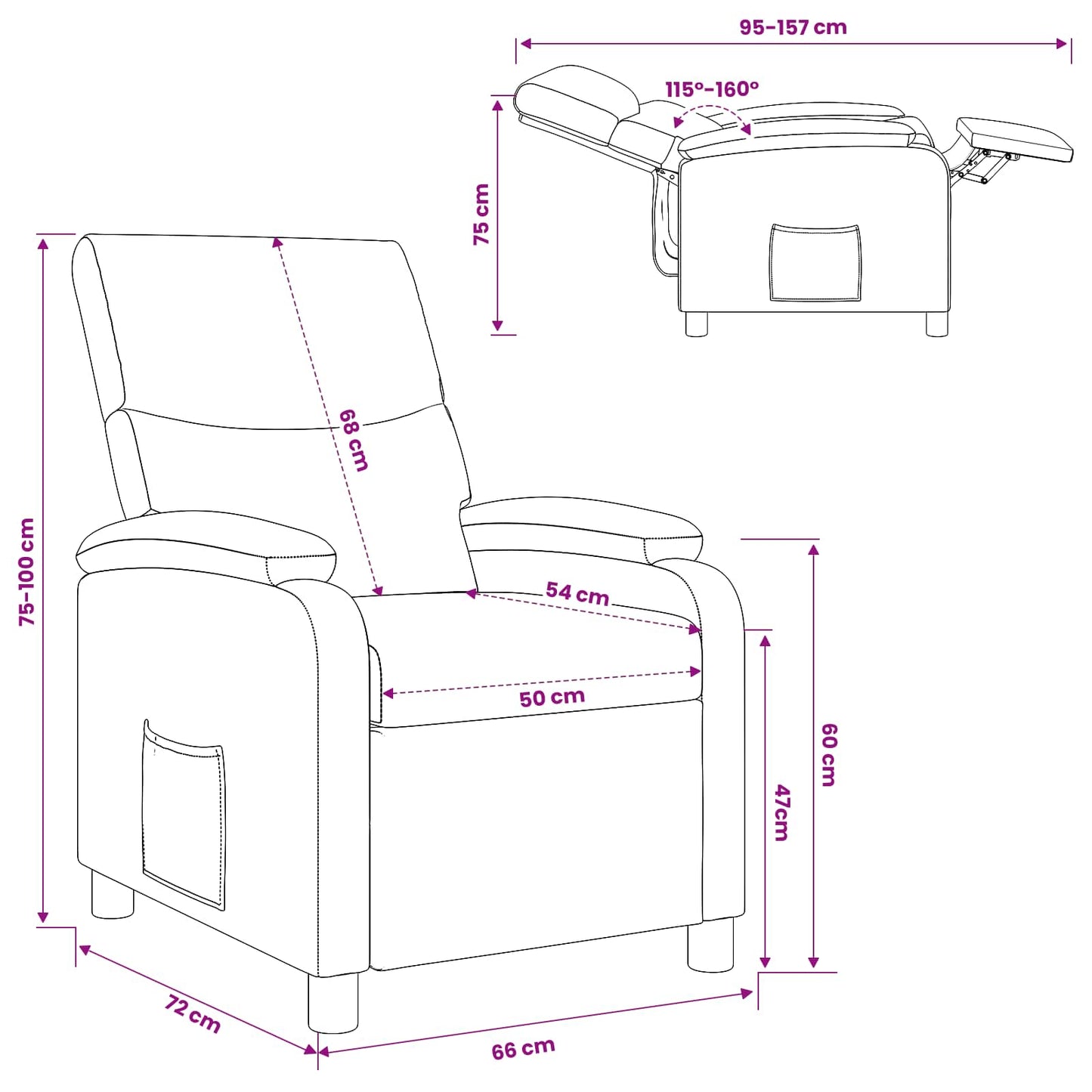 Relaxfauteuil Bruin Kunstleer