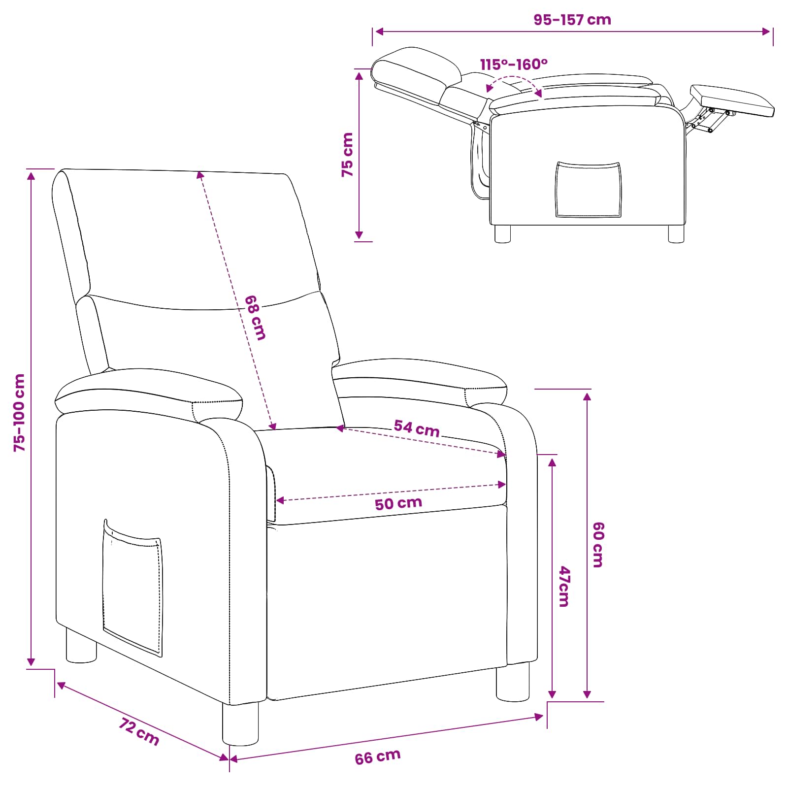 Relaxfauteuil Bruin Kunstleer
