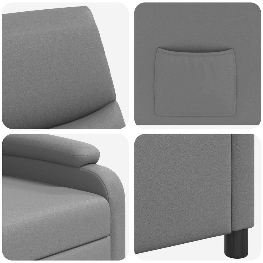 Relaxfauteuil Grijs Kunstleer