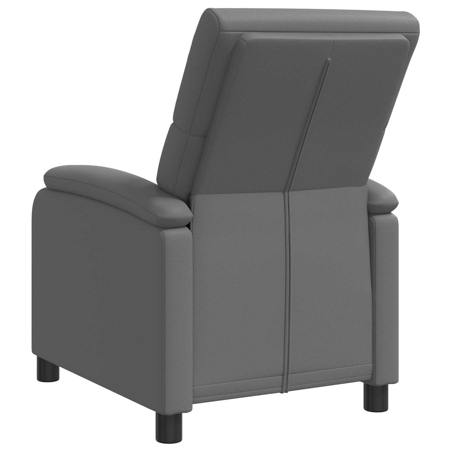 Relaxfauteuil Grijs Kunstleer