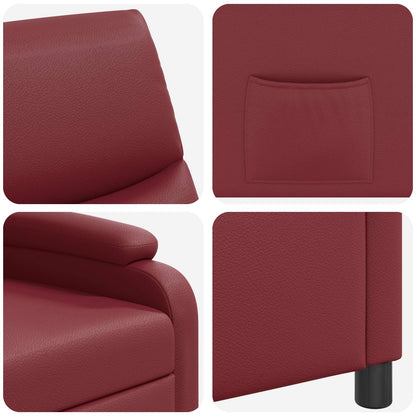 Relaxfauteuil Wijnrood Kunstleer
