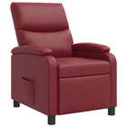 Relaxfauteuil wijnrood kunstleer 66x95x100 cm