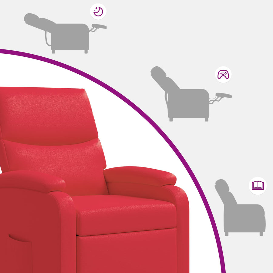 Relaxfauteuil Rood Kunstleer